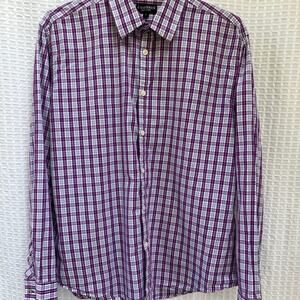 J. Maverick Men's L Long Sleeve Shirts I Shades of Purple, Gray and White